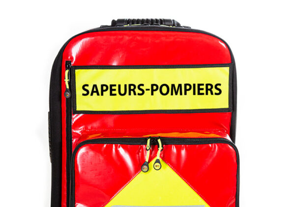 Etiquette "SAPEURS-POMPIERS" pour sac à dos d'urgence